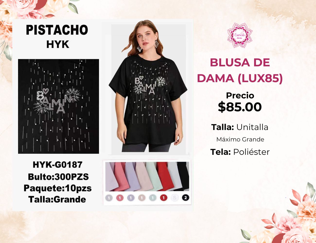 BLUSA DE DAMA (LUX85)