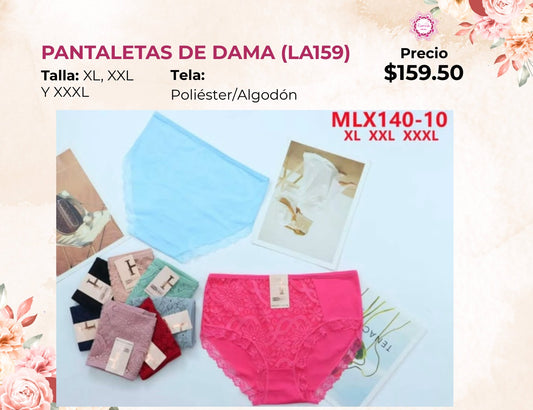 PANTALETAS EXTRA DE DAMA (LA159)