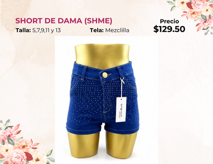 SHORTS DE DAMA CON BRILLOS (SHME)