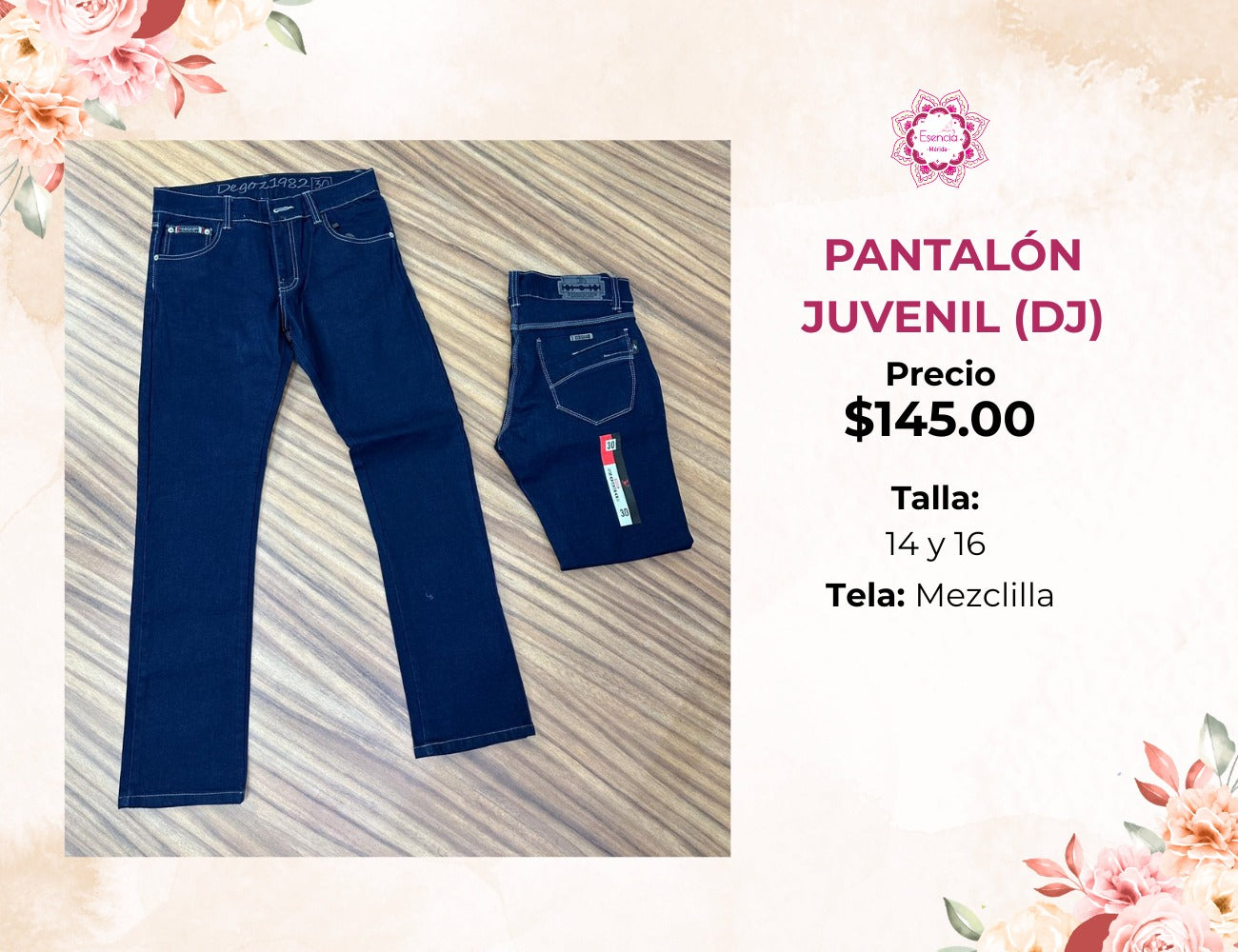 PANTALON JUVENIL DE MEZCLILLA (DJ)