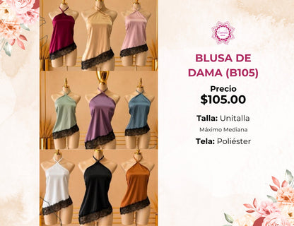 BLUSAS DE SATÍN PARA DAMA (B105)