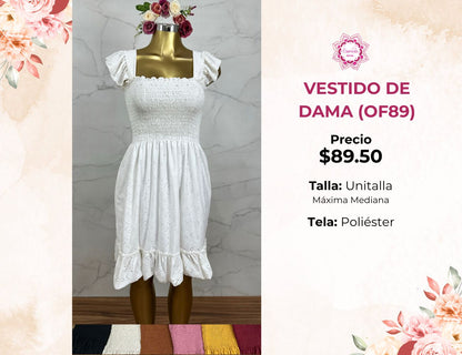 VESTIDO FLORAL DE DAMA (OF89)