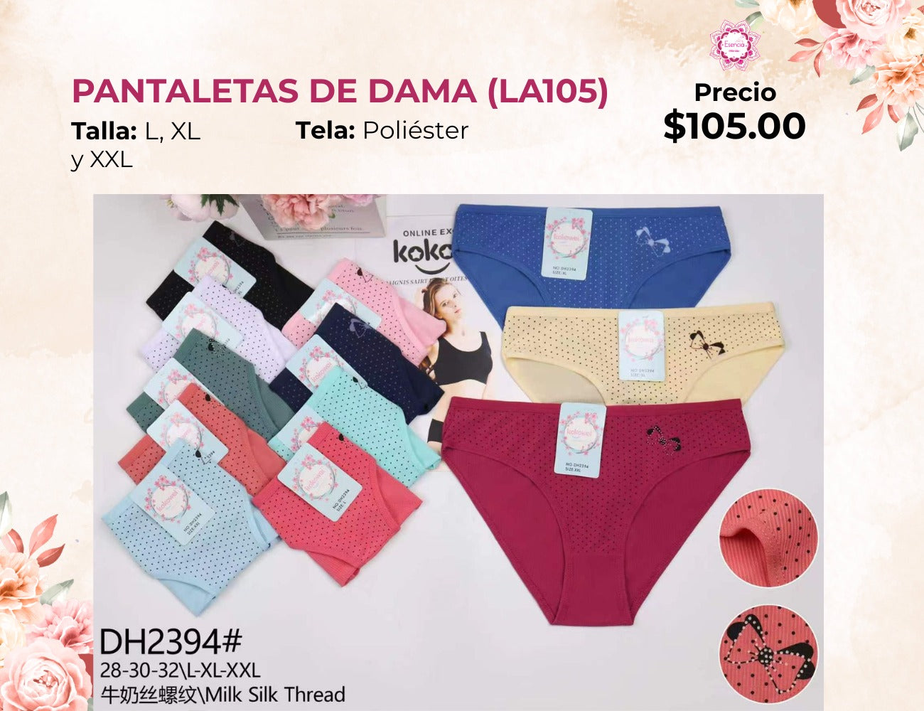 PANTALETA DE DAMA LISA (LA105)