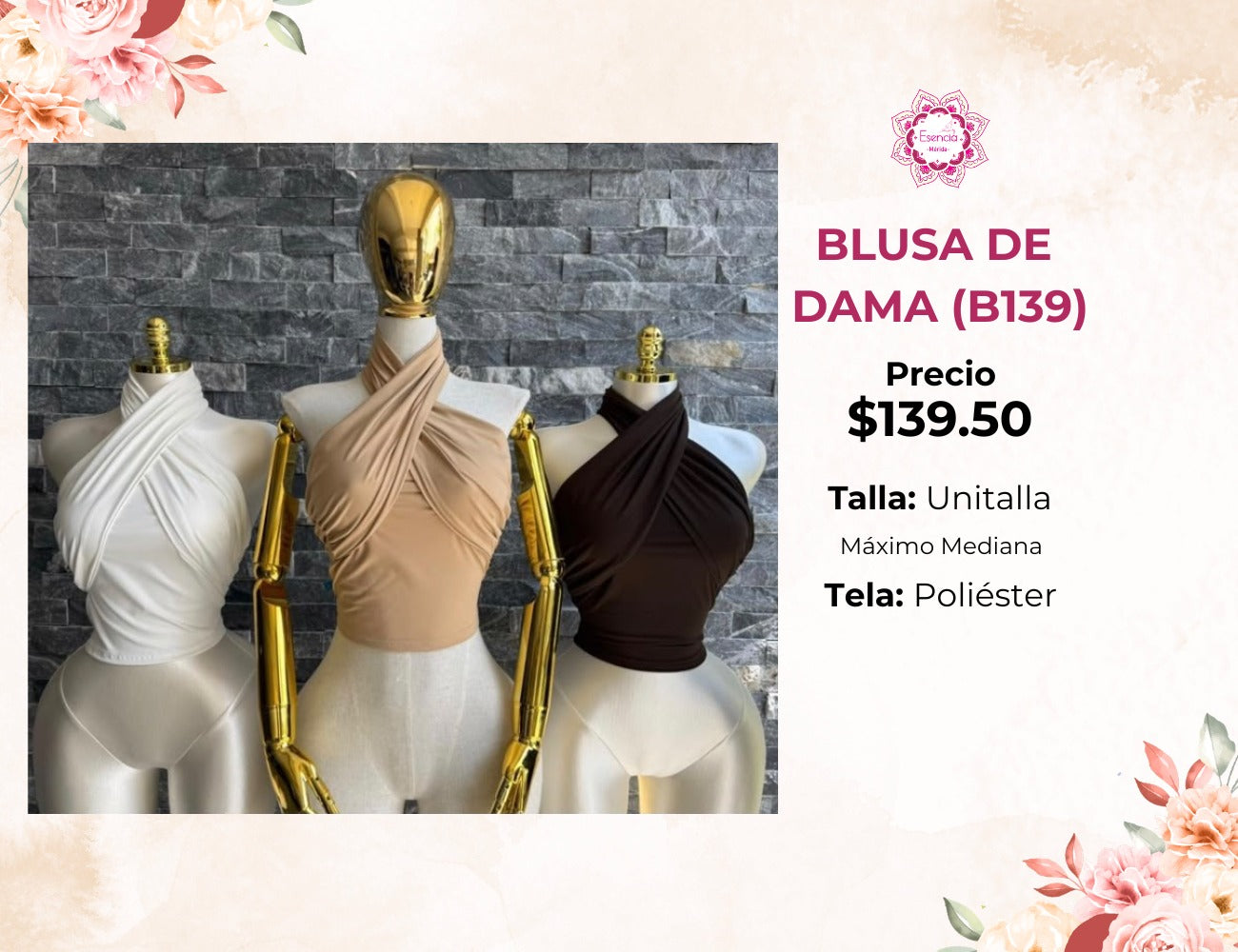 BLUSAS CALIDAD PREMIUM PARA DAMA (B139)