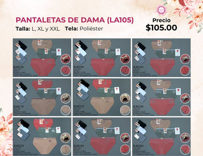 PANTALETAS PARA DAMA (LA105)