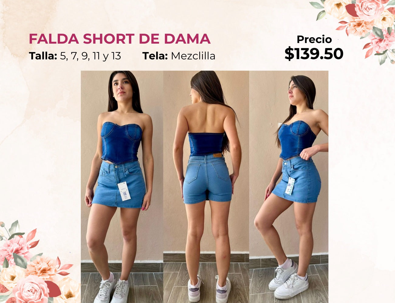FALDA SHORT DE DAMA (FA139)