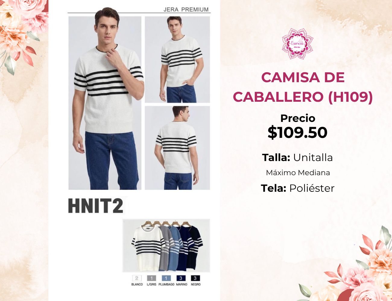 PLAYERAS DE CABALLERO (H109)
