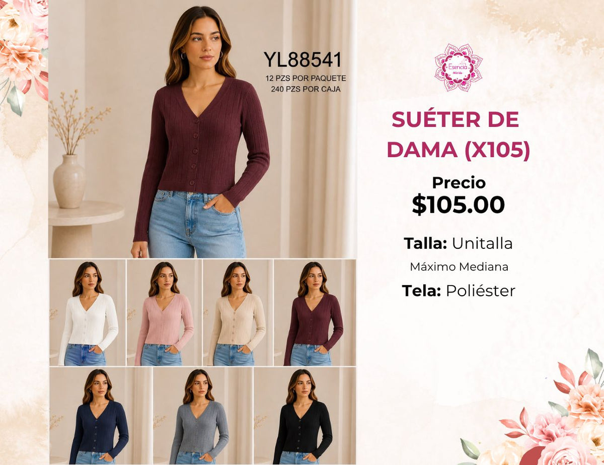 SUÉTER DE DAMA (X105)