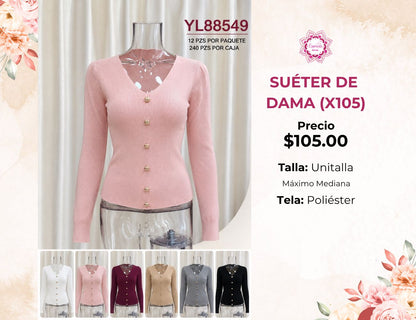 SUÉTER DE DAMA (X105)