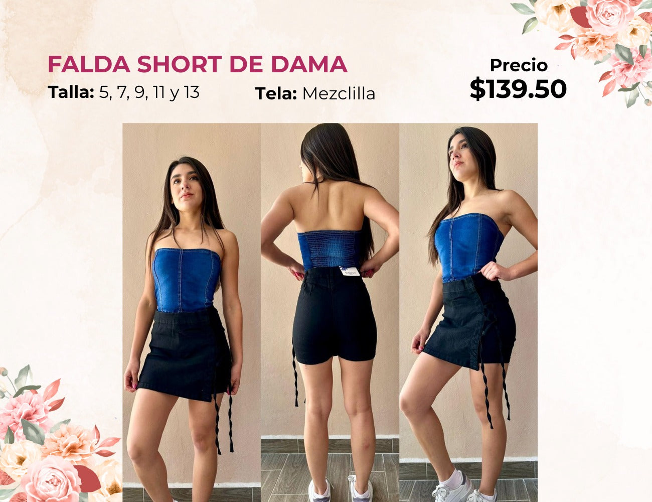 FALDA SHORT DE DAMA (FA139)