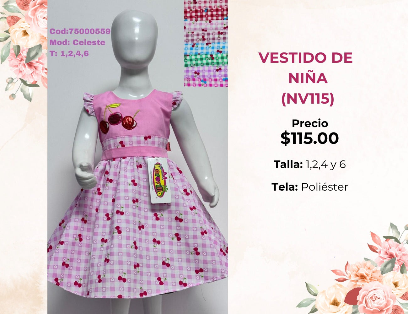 VESTIDOS DE NIÑA (NV115)