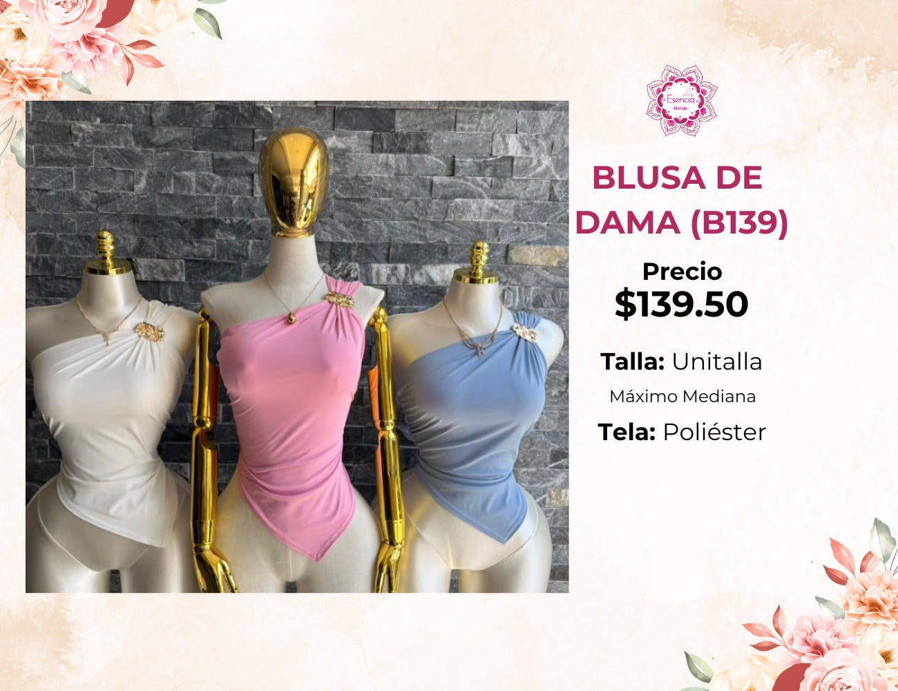 BLUSAS CALIDAD PREMIUM PARA DAMA (B139)