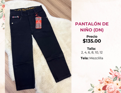PANTALON DE NIÑO DE MEZCLILLA (DN)