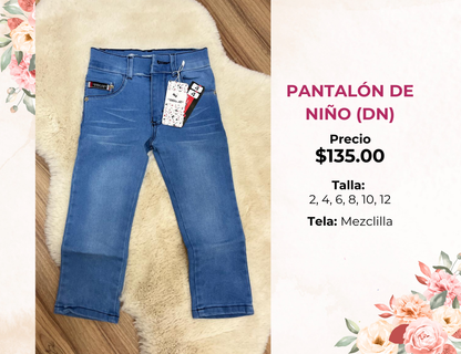 PANTALON DE NIÑO DE MEZCLILLA (DN)
