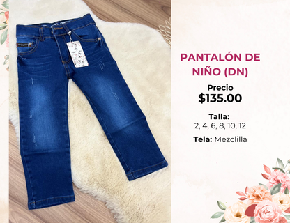 PANTALON DE NIÑO DE MEZCLILLA (DN)