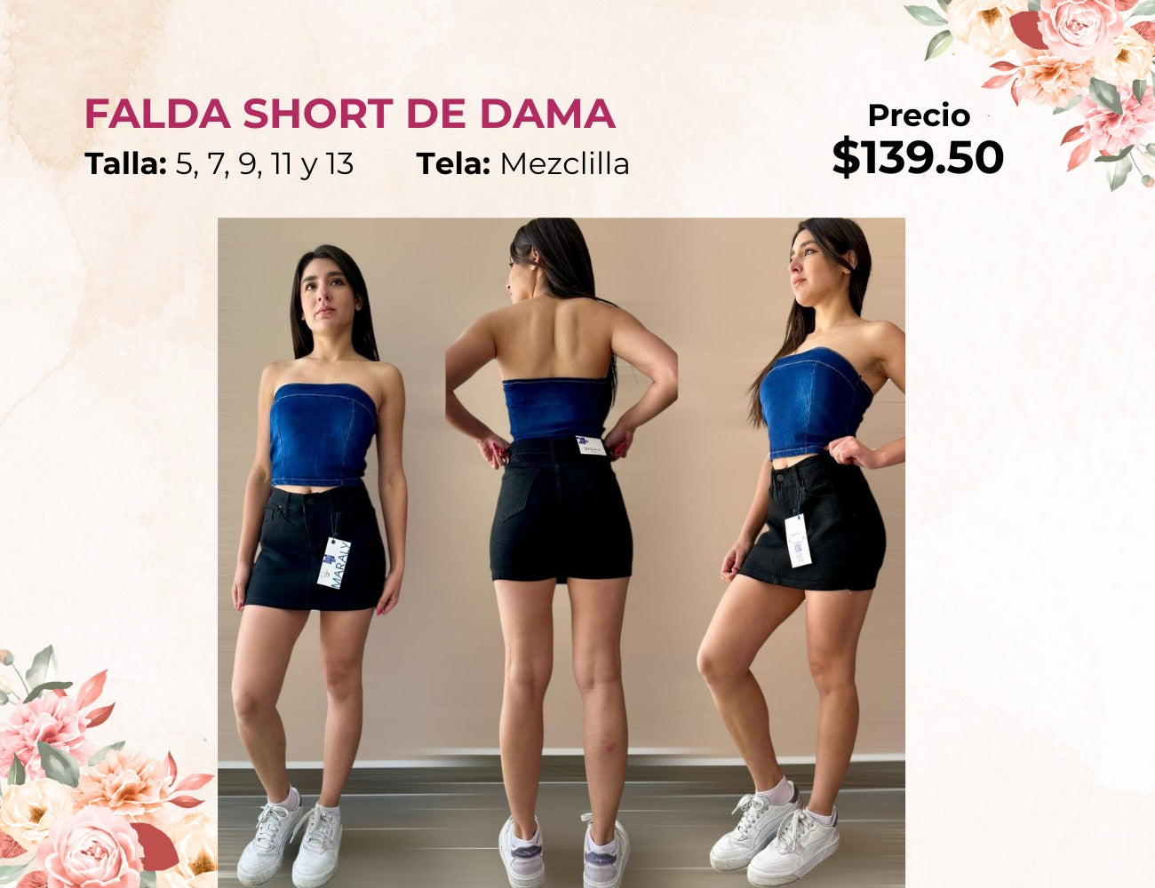 FALDA SHORT DE DAMA (FA139)