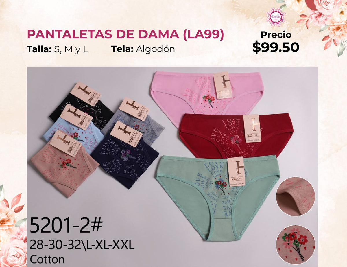 PANTALETAS PARA DAMA (LA99)