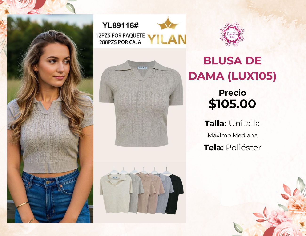 BLUSAS PREMIUM DE DAMA (LUX105)