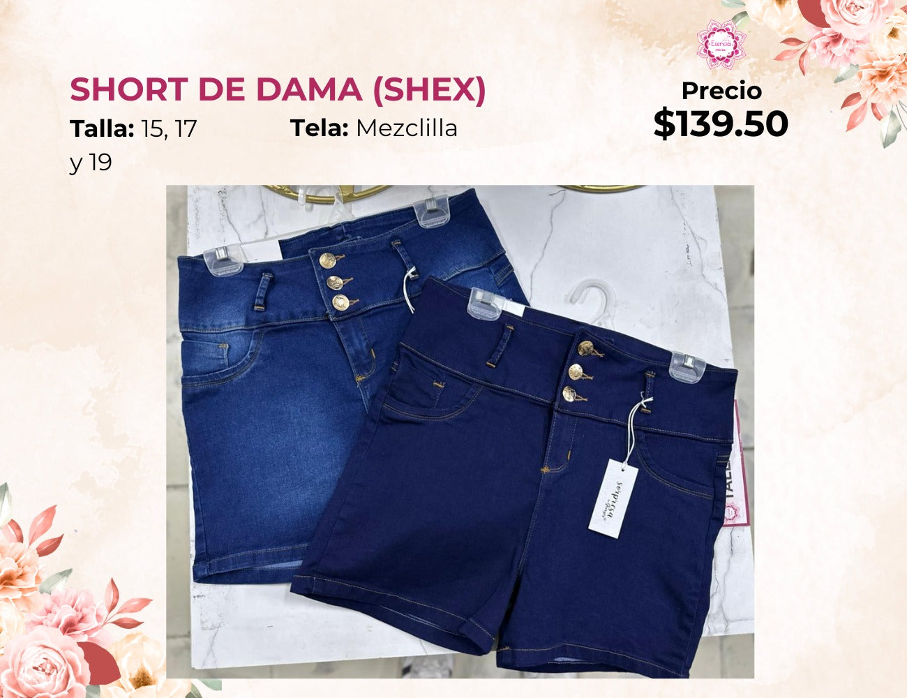 SHORT DE MEZCLILLA EXTRA (SHEX)