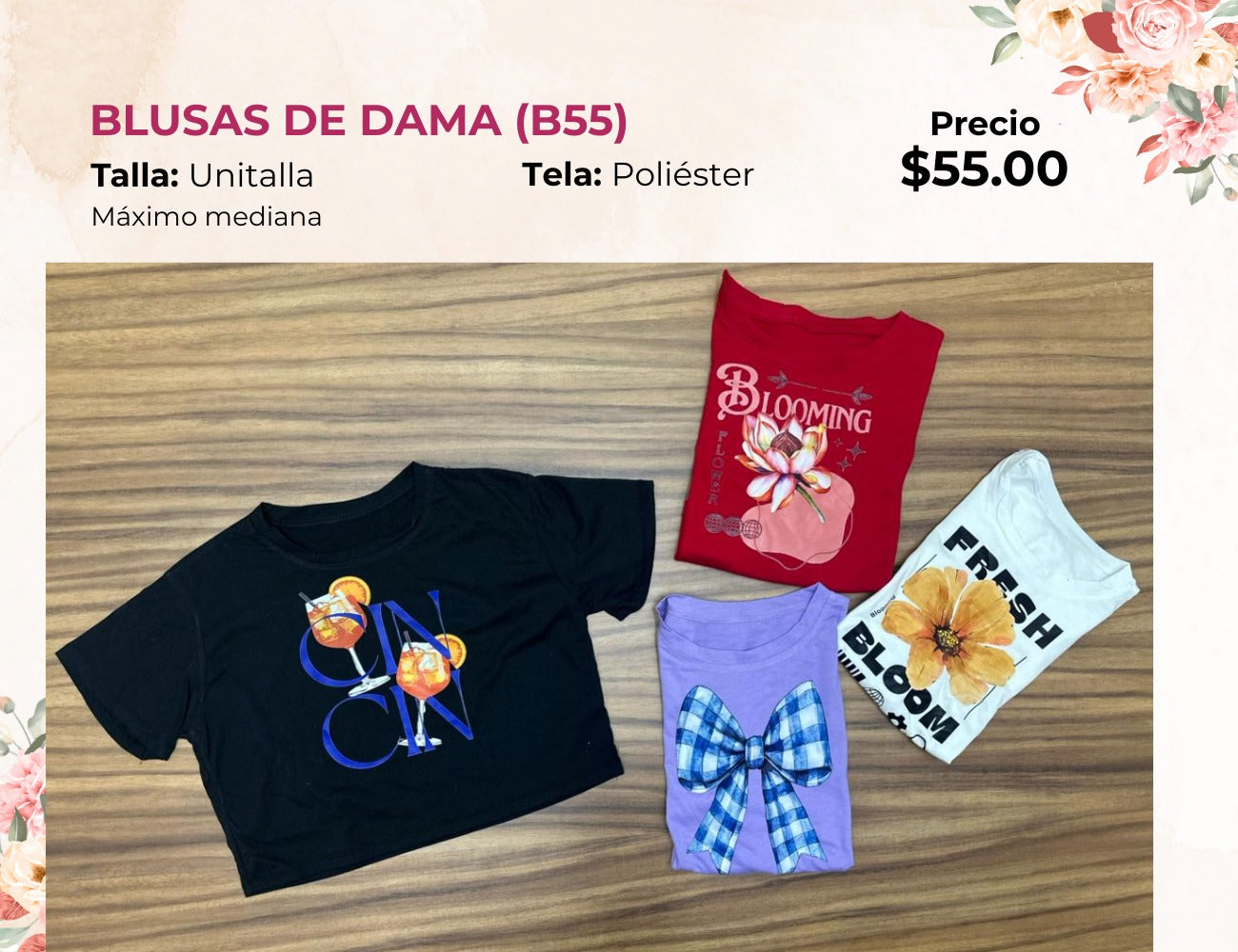 BLUSA MANGA CORTA (B55)