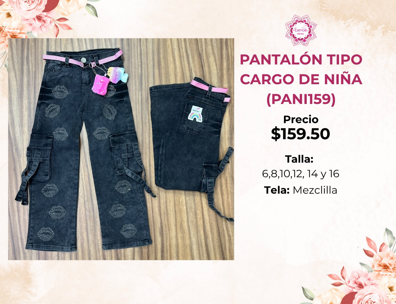 PANTALONES CARGO PARA NIÑA (PANI159)