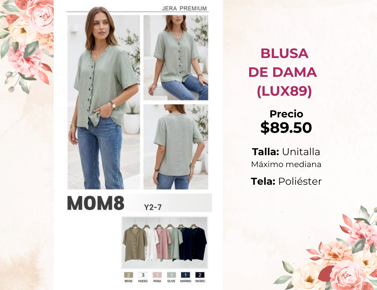 BLUSA DE DAMA PREMIUM (LUX89)
