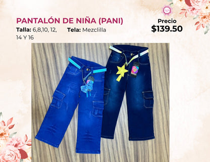 PANTALON DE NIÑA DE MEZCLILLA (PANI)
