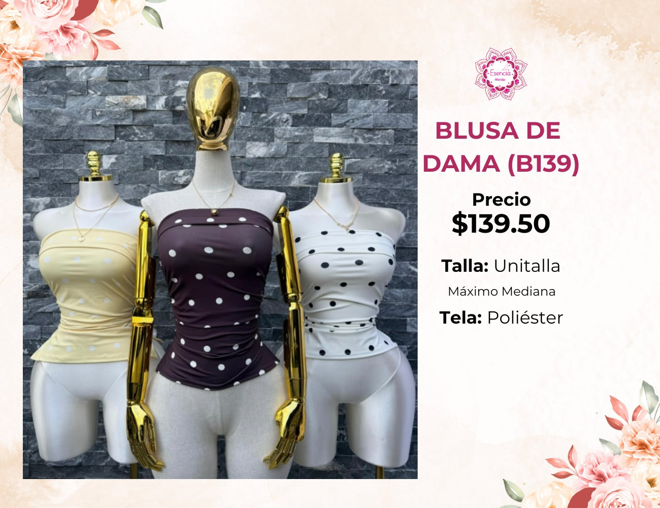 BLUSAS CALIDAD PREMIUM PARA DAMA (B139)