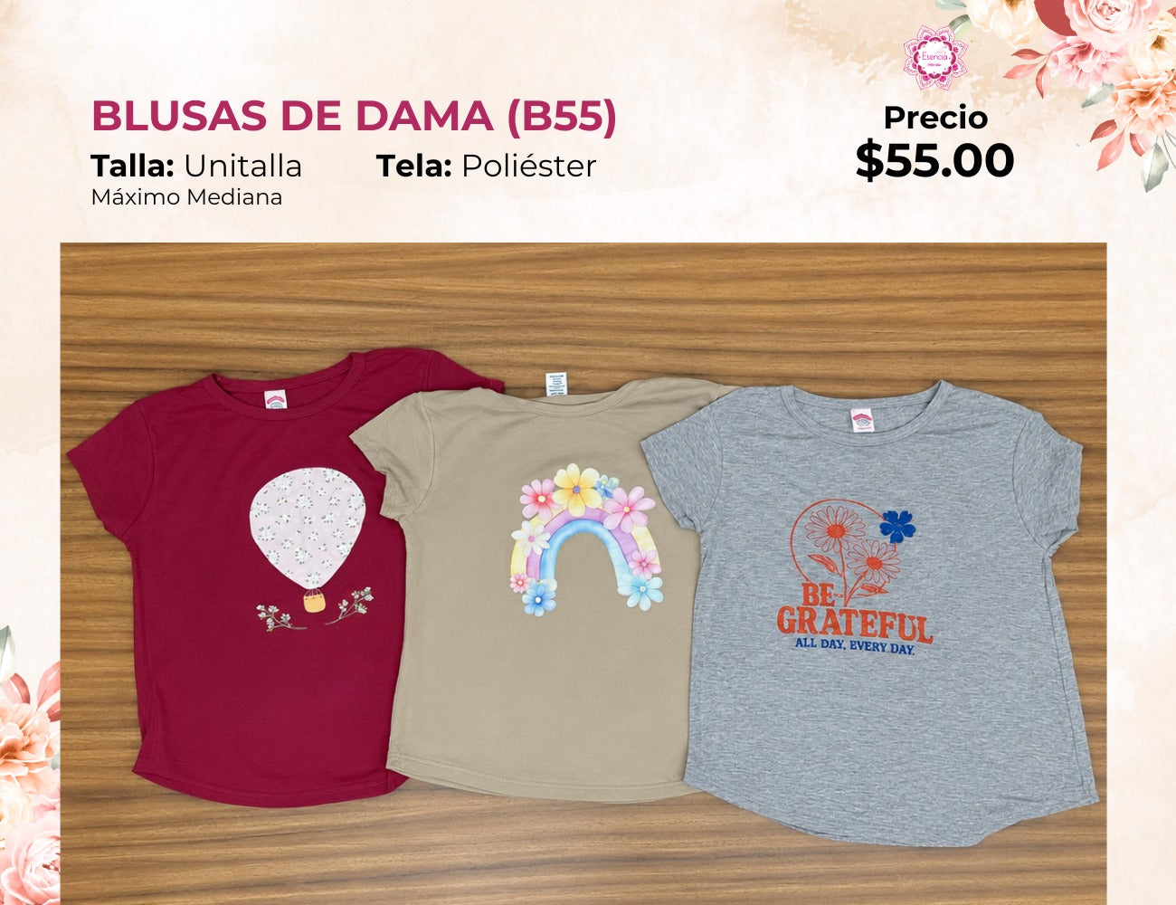 BLUSA MANGA CORTA (B55)