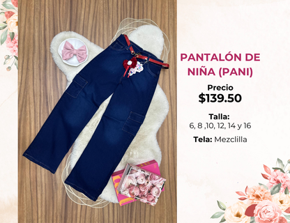 PANTALON DE NIÑA DE MEZCLILLA (PANI)