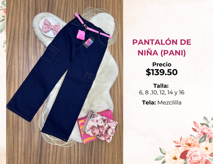 PANTALON DE NIÑA DE MEZCLILLA (PANI)