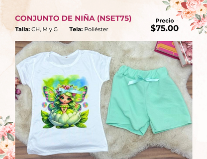 CONJUNTO DE NIÑA CON SHORT (NSET75)