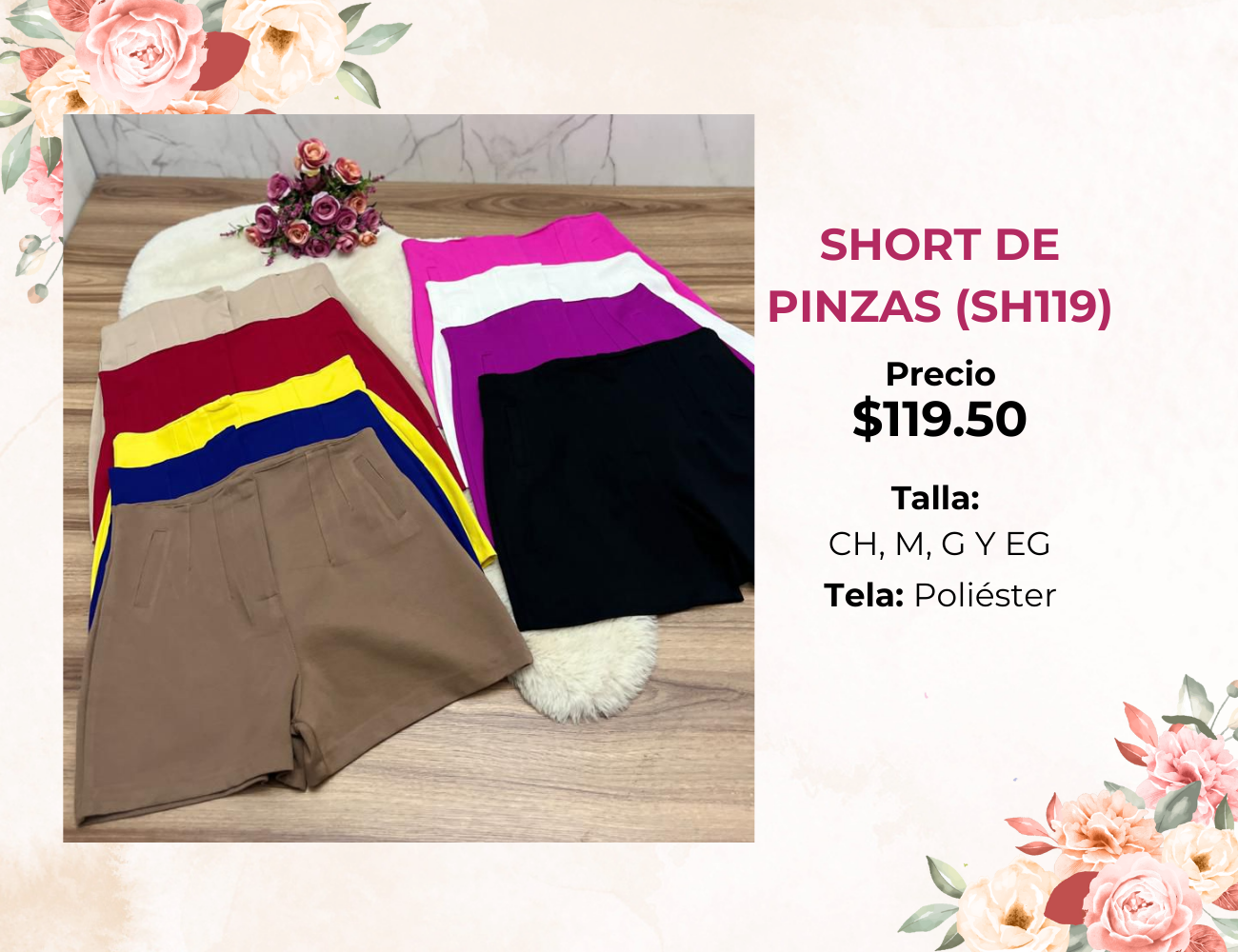 SHORT DE PINZAS (SH119)