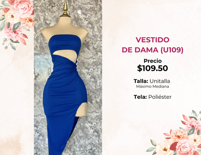 VESTIDO LISO DE DAMA (U109)
