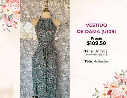 VESTIDO ESTAMPADO DE DAMA (U109)