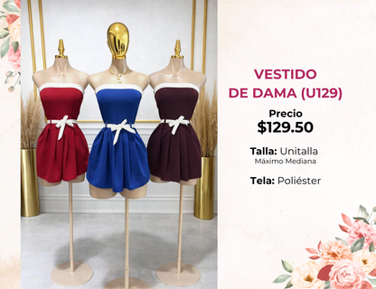 VESTIDO CORTO DE DAMA (U129)