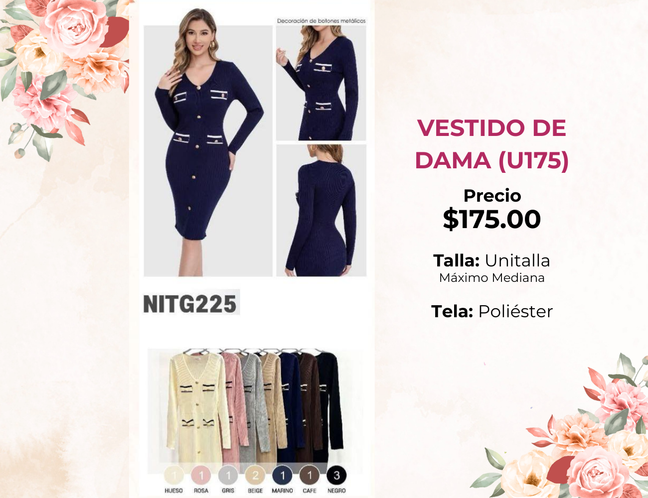 VESTIDO DE DAMA (U175)