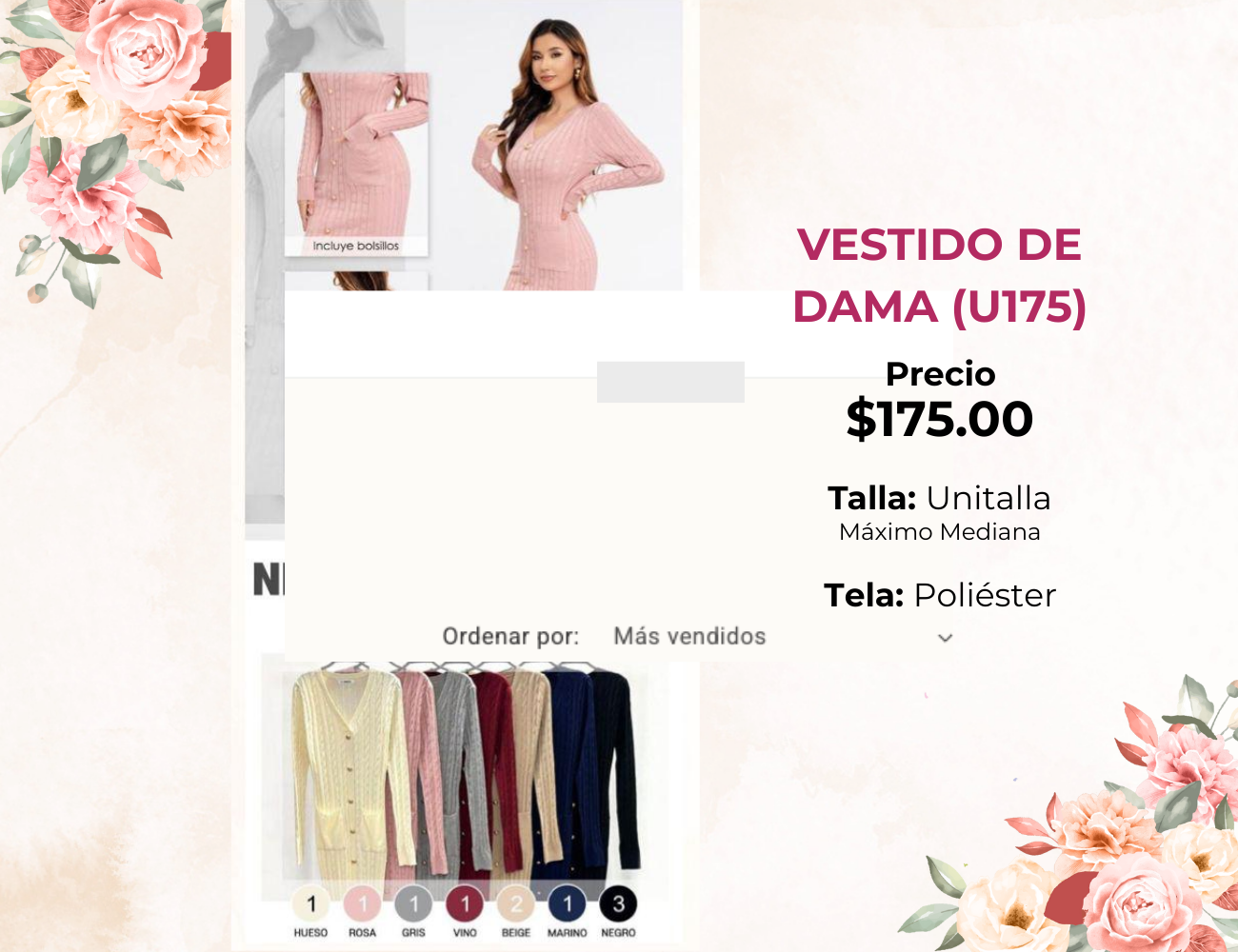 VESTIDO DE DAMA (U175)